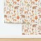 Watercolor Nursery Whimsical Woodland Animals Baby Deer Fox Bear Bunny Mushroom Flowers Hand Drawn Forest Rabbit Nature Cottagecore Leaves Custom Removable Wallpaper by Spoonflower Peel & Stick Wallpaper 2FT Wide